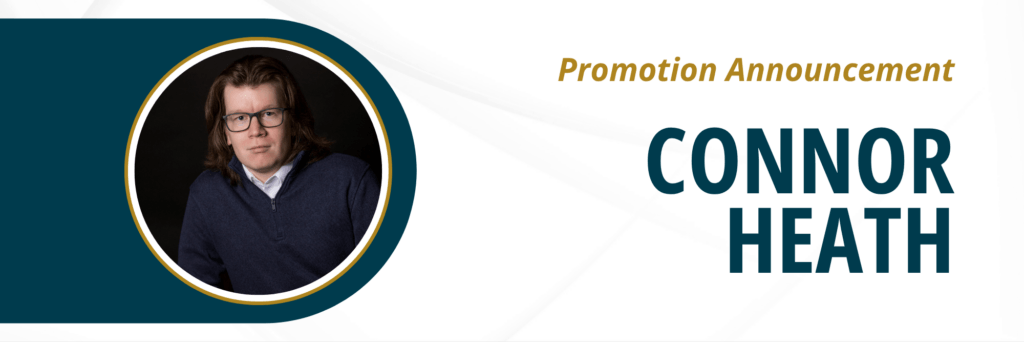 MCCLINTOCK & ASSOCIATES PROMOTES CONNOR HEATH TO SENIOR ACCOUNTANT